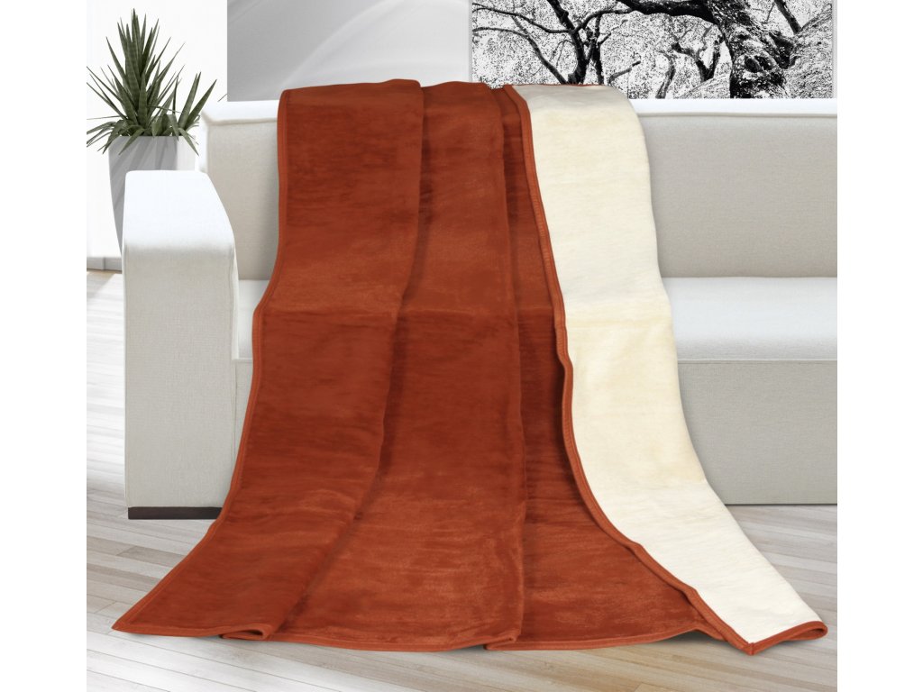 BROTEX Deka KIRA PLUS Rozměry: 200x230 cm, Barva: Terra / Béžová