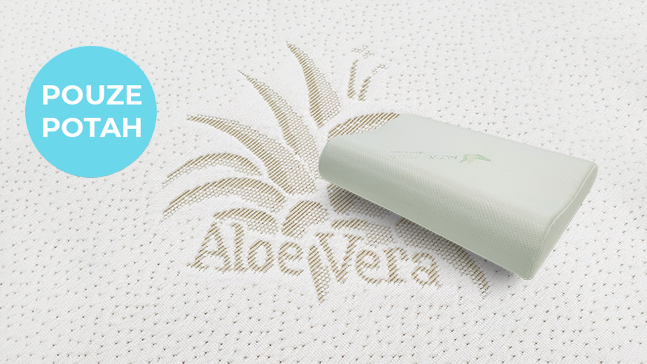 BEDTON Potah na ANATOM polštář ALOE VERA nepodšitý (170g/m²) Rozměry: 40x60 cm