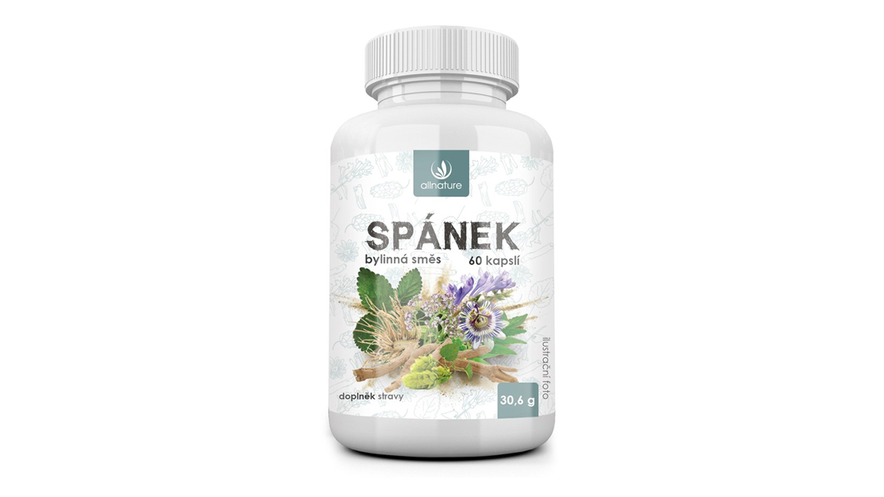 ALLNATURE SPÁNEK bylinný extrakt • 60 kapslí - 2.41 Kč / 1 ks