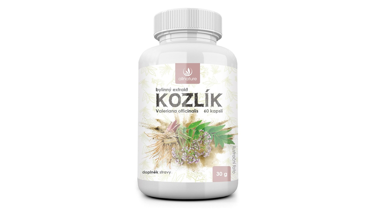 ALLNATURE KOZLÍK bylinný extrakt • 60 kapslí - 2.75 Kč / 1 ks