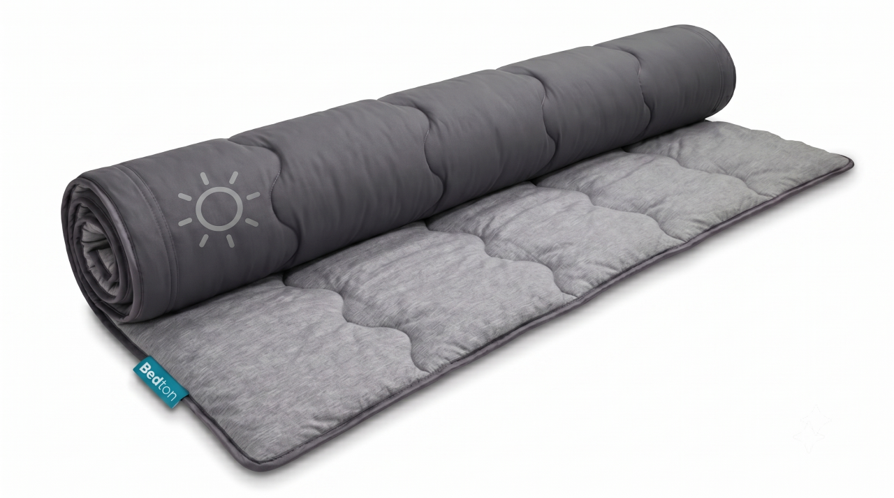 BEDTON G-DUR DIRECT letní přikrývka Rozměry: 140x200 cm, Barva: Tmavě šedá / Světle šedá • bez nutnosti povlečení