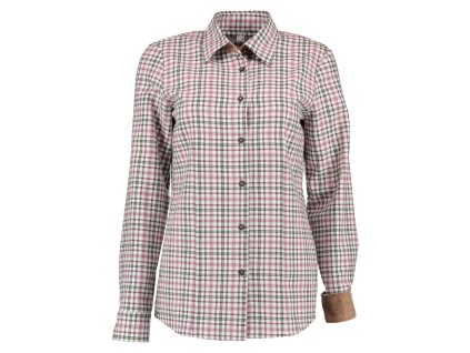 damska myslivecka kosile ruzovo zelena kostka