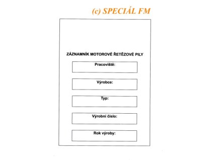 zaznamnik motorove retezove pily