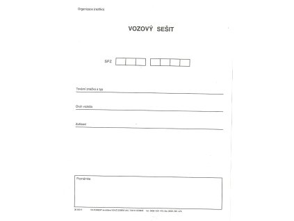 Vozový sešit malý A5