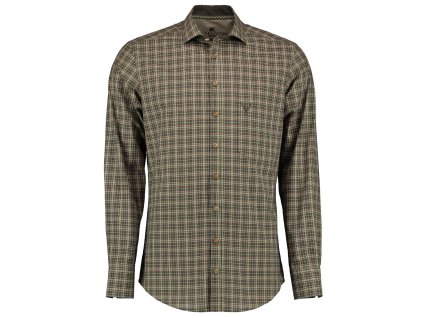 Pánská myslivecká košile orbis červeno zelená kára dlouhý rukáv