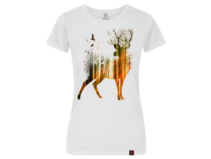 triko damske forest jelen bile laniga