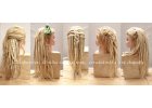 blond fake synthetic dreads dredy pseudo kanekalon