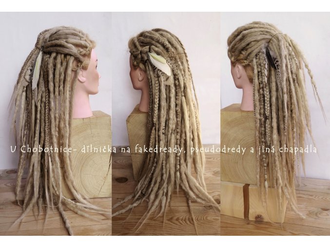 wild blond fake dreads
