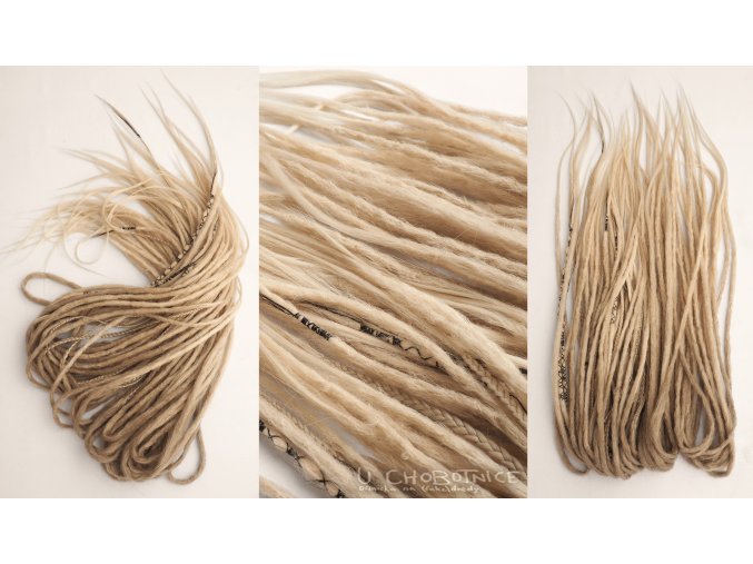 creamy blonde synthetic dreadlocks blond fake dredy