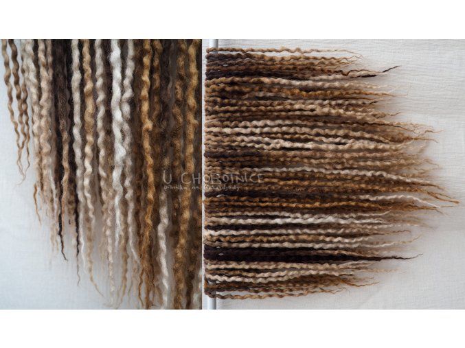Ombré dredy z vlny