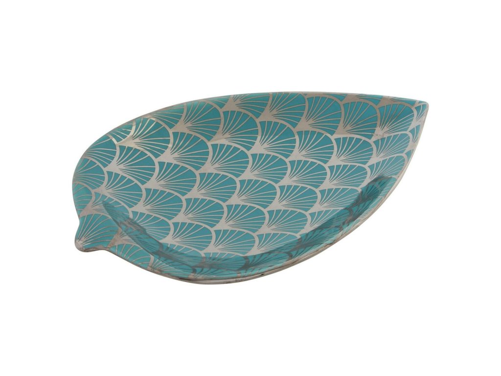 2858878 dekoracia na stol dkd home decor orientalny porcelan pochromovane tyrkysova 27 5 x 16 x 3 cm