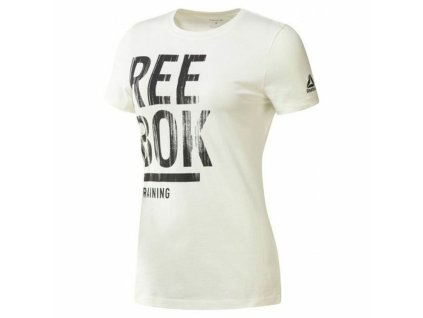 Dámské triko s krátkým rukávem Reebok Training Split Tee Bílá (Velikost S)