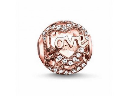 Dámské korálky Thomas Sabo K017 (1,4 cm) (1,4 cm) (Barva růžové zlato)