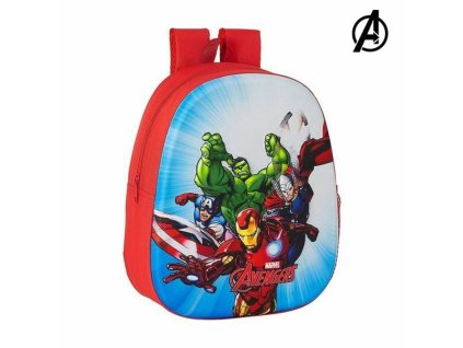 2275544 4 batoh pre deti 3d the avengers cervena