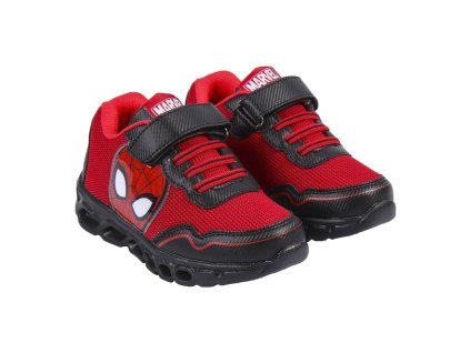 Dětské sportovní boty s LED Spiderman Červená 25 (Veľkosť nohy 25)