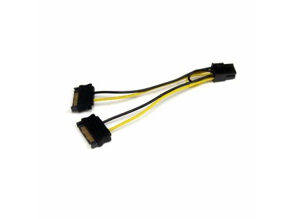 2631219 napajacia redukcia 2 sata na 6 pin pcie startech satpciexadap