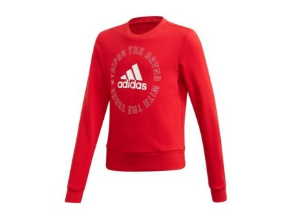 Dívčí mikina bez kapuce Adidas G Bold Crew Červená (Velikost XL)