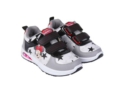 Dětské svítící tenisky Minnie Mouse LED Šedá 29 (Veľkosť nohy 29)