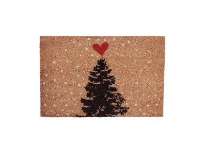 2634213 1 vianocna rohozka pred dvere house of seasons christmas tree cervena 60 x 40 cm