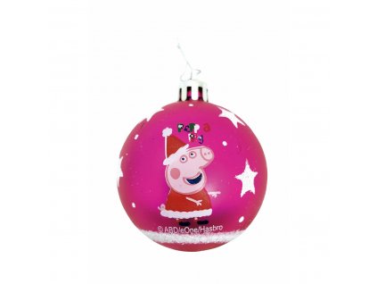 2652117 3 vianocne gule peppa pig cosy corner plast fuchsiova 8 cm 6 ks