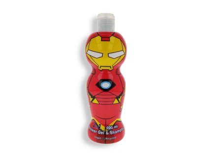 2659638 detsky sprchovy gel a sampon 2 v 1 spiderman iron men 400 ml