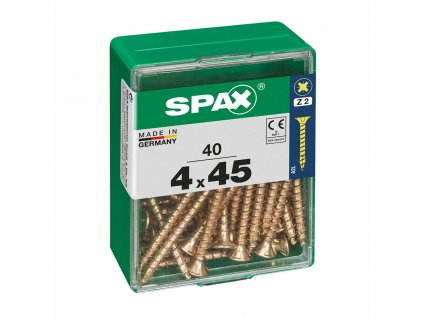 2688816 1 vruty do dreva v krabicke spax plocha hlavica 4 x 45 mm 40 ks