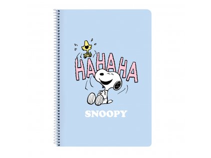 2708997 2 spiralovy zosit a4 snoopy imagine modra stvorcekovy 80 listov