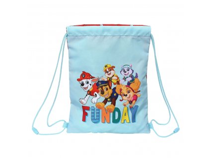 2709045 4 vrecko na prezuvky the paw patrol funday cervena svetlo modra 26 x 34 x 1 cm