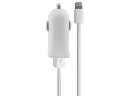 2709522 usb nabijacka do auta kabel lightning mfi contact 2 1a biela