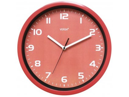 Nástěnné hodiny (Ø 30 cm) Plastické (Barva Červená)