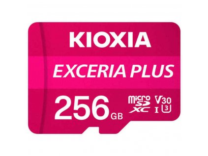 Paměťová karta Micro SD s adaptérem Kioxia Exceria Plus UHS-I U3 Třída 10 Růžová (Kapacita 32 GB)