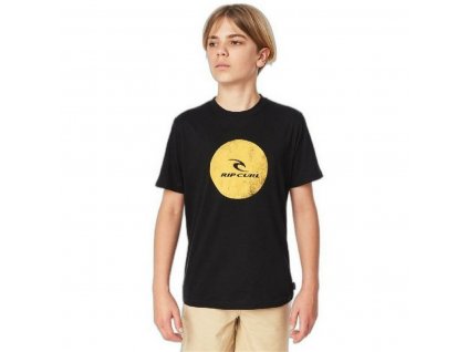 Dětské chlapecké tričko s krátkým rukávem Rip Curl Corp Icon B Černá (Velikost 14 let)