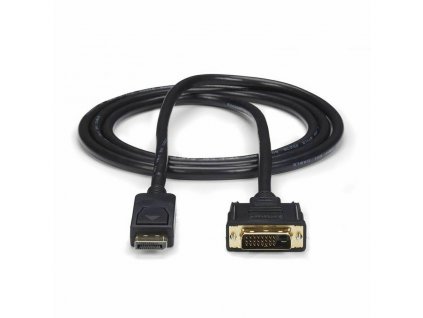 2761463 video kabel prepojovaci displayport na dvi male male startech dp2dvi2mm6 cierna zlata 1 83 m