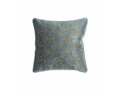 2765219 vankusik dkd home decor modra polyester zamat zlata 45 x 10 x 45 cm