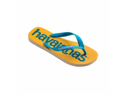 Dámské žabky Havaianas Top Logomania Modrá Žlutá (Velikost nohy 37-38)