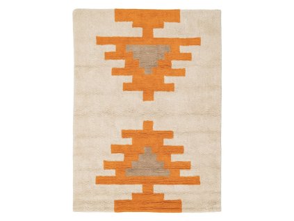 2785405 detsky koberec bavlna biela oranzova 100 x 135 cm