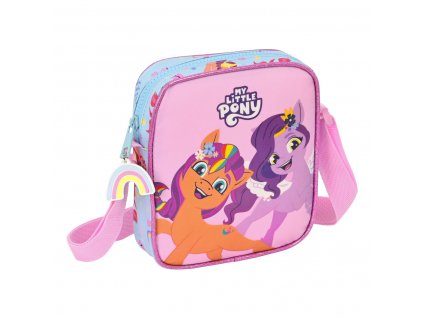 2803576 3 taska cez rameno my little pony wild free modra ruzova 16 x 18 x 4 cm