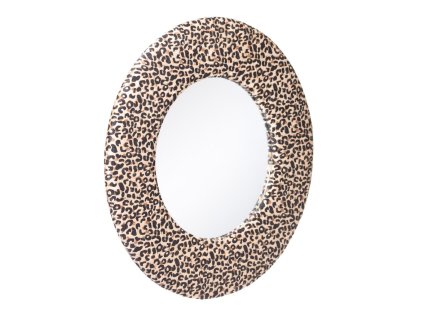 2803963 nastenne zrkadlo leopard mdf synteticka tkanina 48 x 2 x 48 cm