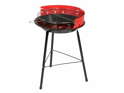 2815852 3 barbeque gril na drevene uhlie ocel cierna cervena 34 x 34 x 55 cm