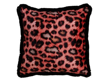 2815732 dekoracny vankus leopard zamat oranzova 45 x 45 cm