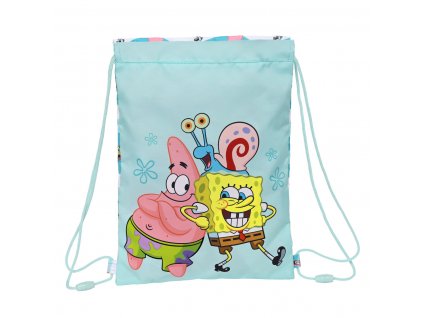 2831218 4 vak so snurkami spongebob stay positive tyrkysova modra biela 26 x 34 x 1 cm