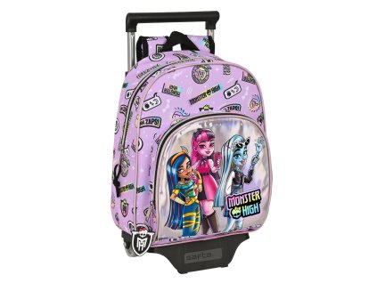 2842255 3 detsky batoh na kolieskach monster high best boos fialova 28 x 34 x 10 cm