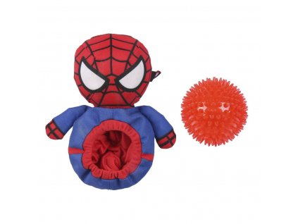 2866954 8 hracka pre psa na lopticku spiderman cervena 15 x 18 cm