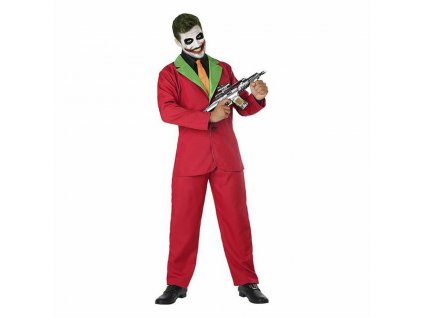 Kostým pro dospělé Červená pajác Joker (Velikost XS/S)