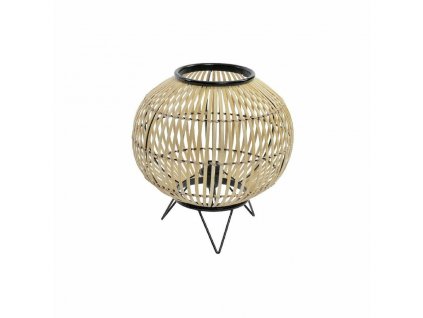 2890724 4 stolna lampa dkd home decor cierna kov gastanova bambus 36 x 36 x 37 cm