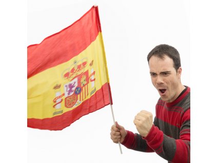 2904954 spanielska vlajka s tycou 60 x 90cm