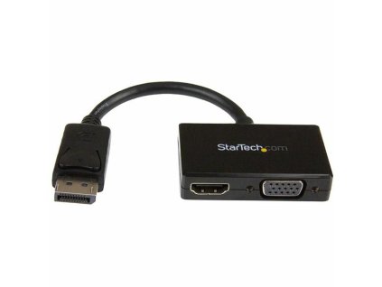 2908461 4 redukcia displayport m na hdmi f vga f startech dp2hdvga cierna