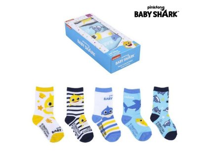 Dětské ponožky Baby Shark Vícebarevná (5 párů) (Velikost nohy 17-18)