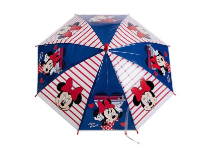 2916048 detsky automaticky dazdnik minnie mouse cervena namornicka modra biela 43 5 cm