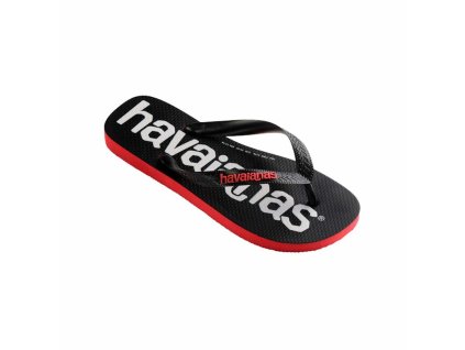 Dámské žabky Havaianas Top Logomania Červená Černá (Velikost nohy 37-38)